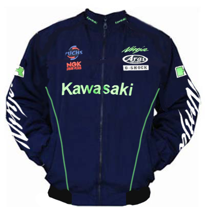 Kawasaki Ninja Motorcycle Jacket Dark Blue