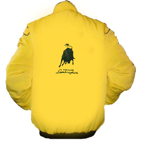 Race Car Jackets. Lamborghini Automobili Racing Jacket Yellow