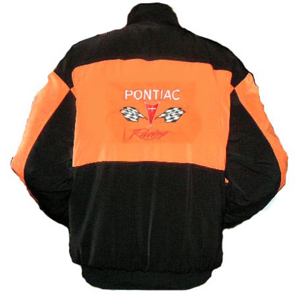 Race Car Jackets. Pontiac Racing Jacket Orange and Black