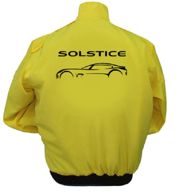 Race Car Jackets. Pontiac Solstice Racing Jacket Yellow