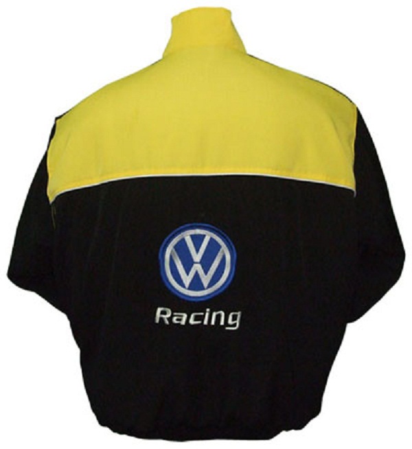 Race Car Jackets. VW Volkswagen Racing Jacket Yellow and Black