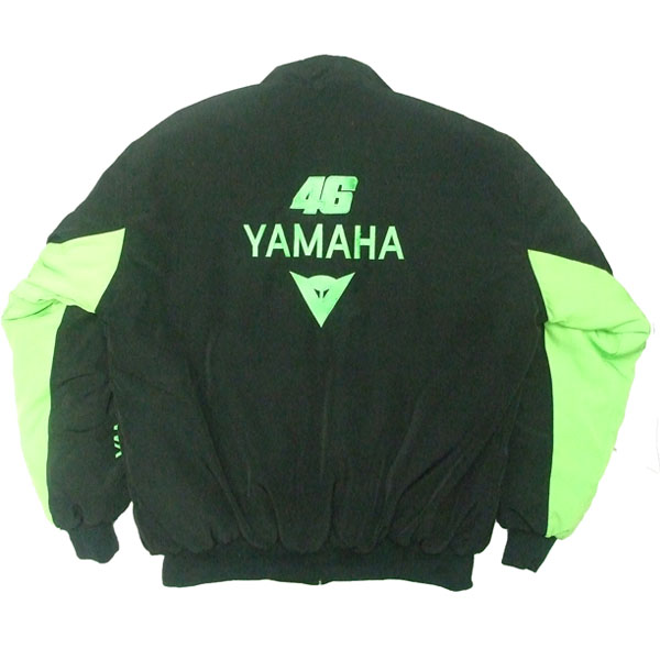 Race Car Jackets. Yamaha Motorcycle Jacket Black and Light Green