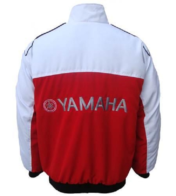 Race Car Jackets. Yamaha Motorcycle Jacket White and Red