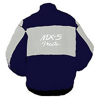 Mazda MX-5 Miata Racing Jacket Dark Blue and Light Gray