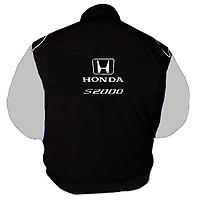 Honda S2000 Racing Jacket Black and Light Gray