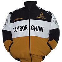 Lamborghini Automobili Racing Jacket Black,White and Brown