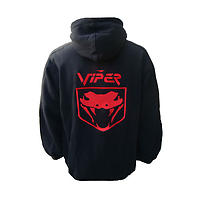 Dodge Viper Hoodie Sweatshirt Black and Red
