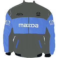 Mazda RX-7 Racing Jacket Dark Gray and Royal Blue