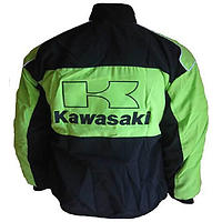 Kawasaki Motorcycle Jacket Black and Green