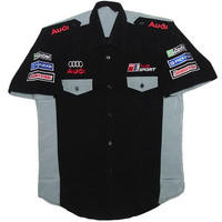 Audi Crew Shirt Black and Light Gray