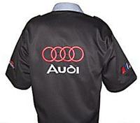 Audi Crew Shirt Black and Gray