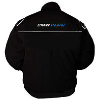 BMW Power Racing Jacket Black with White Piping