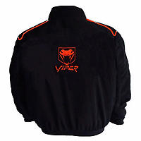 Viper Fangs Racing Jacket Black with Red Piping
