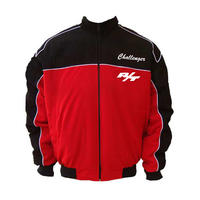 Dodge Challenger SCAT Racing Jacket Black and Red with White piping