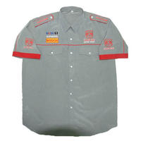 Dodge Crew Shirt Dark Gray and Red