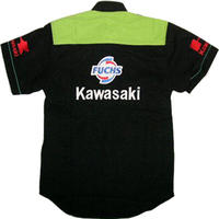 Kawasaki Crew Shirt Black and Light Green