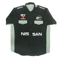 Nissan GTT Skyline Racing Shirt Black and Light Gray