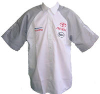 Toyota Panasonic Crew Shirt White and Gray