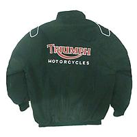 Triumph Motorcycle Jacket Black with Red Embroidery