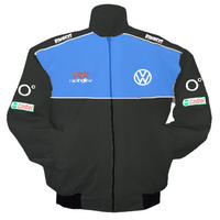 VW Volkswagen Racing Jacket Black and Light Blue