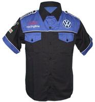 VW Volkswagen O2 Crew Shirt Black and Blue