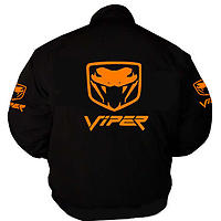 Viper Fangs Racing Jacket Black with Orange Embroidery