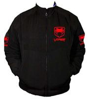Viper Fangs Racing Jacket Black with Red Embroidery