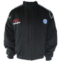 VW Volkswagen Racing Jacket Black with Blue Embroidery