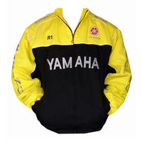 Yamaha R1 Motorcycle Jacket Black and Yellow
