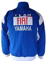 Yamaha Team Fiat Motorcycle Jacket White and Royal Blue