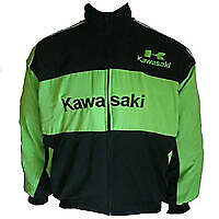 Kawasaki Motorcycle Jacket Black and Green