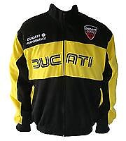 Ducati Motorcycle Jacket Coat Black & Yellow