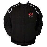 Dodge Dakota Racing Jacket Black with White piping